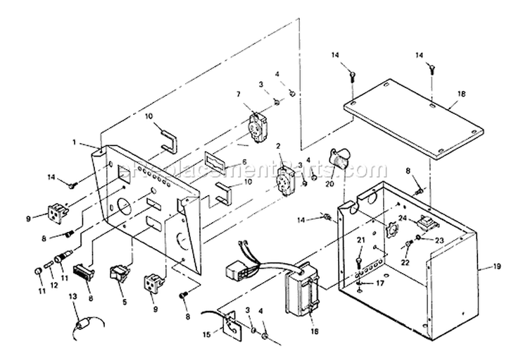 Page B Diagram and Parts List for 8754-1  Briggs and Stratton Generator
